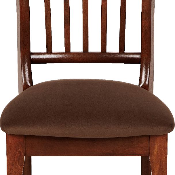 Комплект деревянных стульев с мягким сиденьем Элин Темный орех/Коричневый велюр, 4 шт. - Вид 10