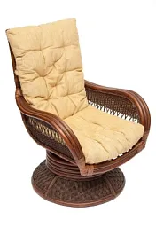 Кресло-качалка Андреа Релакс Медиум/Andrea Relax Medium /с подушкой/Pecan Washed (античн. орех) - Фото предпросмотра
