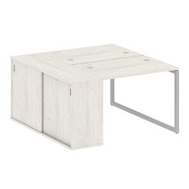 Metal System Quattro Р. ст. с шкафом-купе на О-образном м/к 40БО.РС-СШК-1.1 Т Дуб наварра/Серый металл 1410*1475*750 - Фото предпросмотра