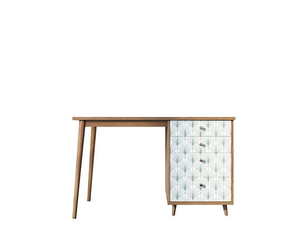 Стол рабочий Berber принт 38 с одной тумбой арт BB31/Print_38 - Вид 1