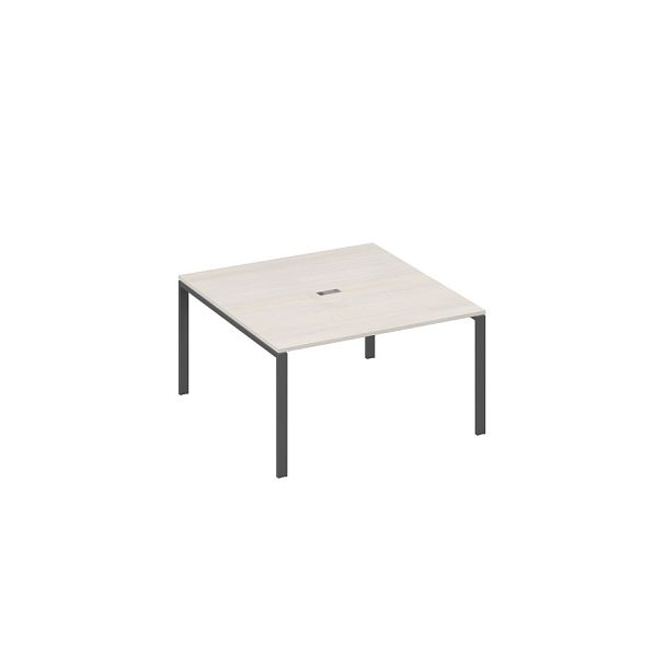 Стол 140x144 для переговоров каркас UNO A4 А4 Б1 135 БП дуб / металлокаркас антрацит - Вид 1