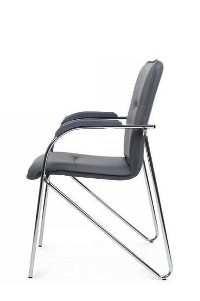 Стул Самба с пластиковыми подлокотниками SMB-03H Хром гальв. Серый - Вид 6