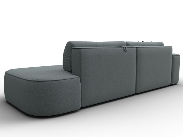 Диван угловой Лига-065 БП угол левый Рогожка серый - Вид 5