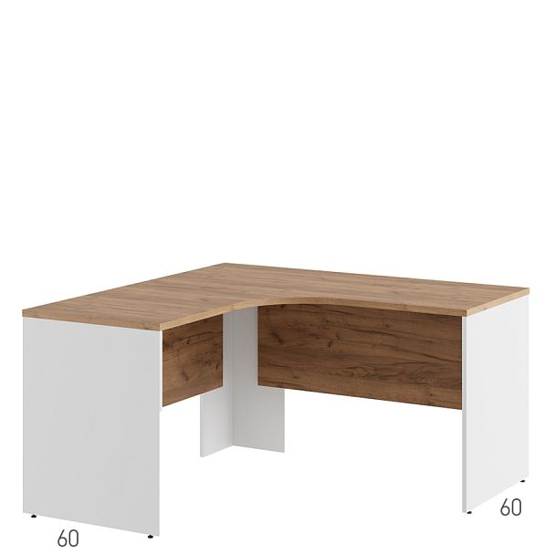 Стол эргономичный правый Tess 140x140x75 дуб крафт золотой - Вид 1