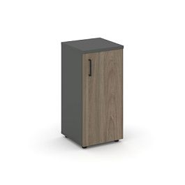 Style Project Шкаф низкий узкий SN.STU.E-301(R) Антрацит/Вяз Благородный/Черный Ручки 400*400*833 - Фото предпросмотра