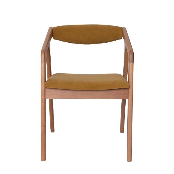 Полукресло Fendi, велюр Teddy 011, ножки бук под лак - Вид 9