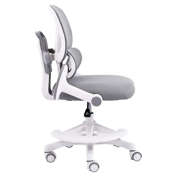 Кресло детское с подставкой для ног BRABIX KIDS "MG-220", сетка/ткань TW, серое, 533315 - Вид 7