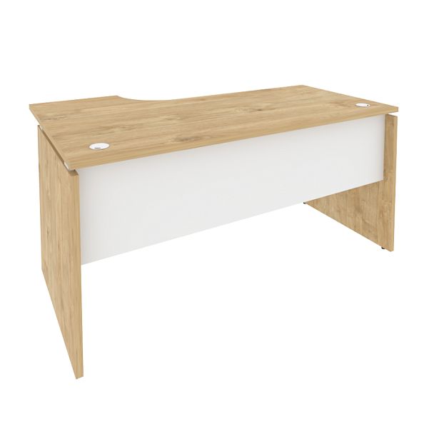 Onix Стол эргономичный правый O.SA-1 (R) Тиквуд светлый/Белый бриллиант 1580*980*750 (720/460) - Вид 1