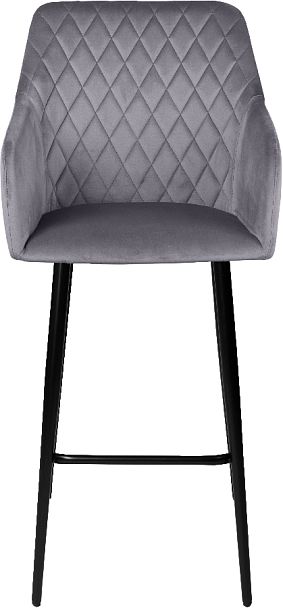 Комплект барных поворотных кресел Барли К, темно-серый H-15/черный, 2 шт. - Вид 3