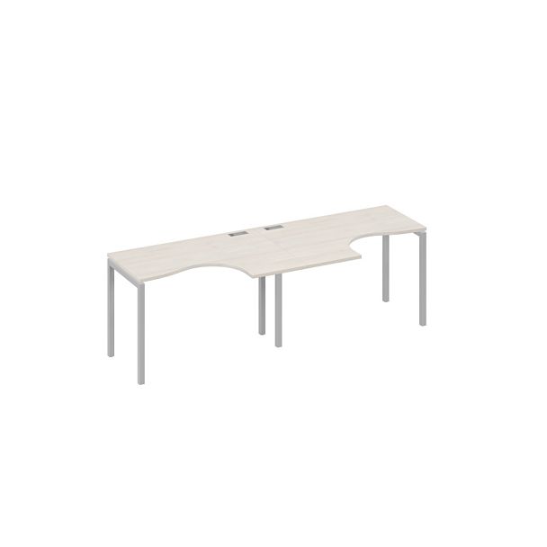 Рабочая станция столы Классика каркас DUE (2х120) A4 А4 Б2 031-2 БП дуб / металлокаркас серый - Вид 1