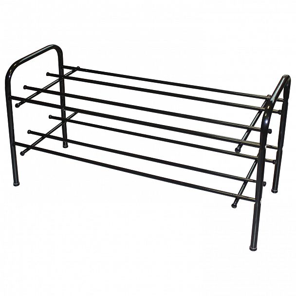 Полка для обуви "ПО-2/70", 700х265х395 мм, 2 полки, металл, чёрная - Вид 2