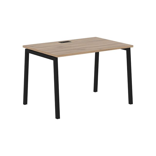 Стол прямой ELST 1180 Дуб Денвер светлый/Черный 1160х800х750 EDIS - Вид 1