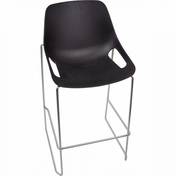 Стул Q5 (пруток, барный), черный - Вид 1