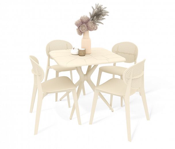 Обеденная группа Sheffilton SHT-DS193 бежевый - Вид 1