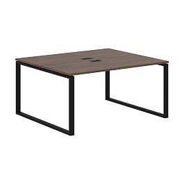 Стол 2-х местный EQWST 1513 Дуб Денвер тёмный/Черный 1560х1346х750 EDIS - Фото предпросмотра