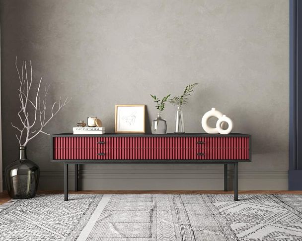 Консоль с двумя ящиками Emerson арт EM23/red/L - Вид 5