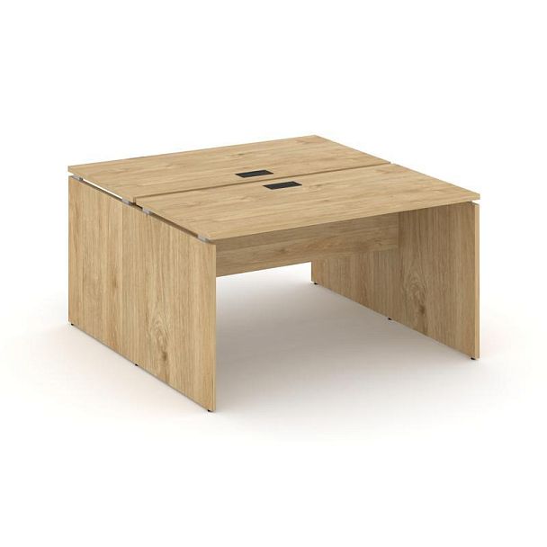 Стайл Проджект Рабочая станция 2-х сторон. SN-D.DRS-004 Тиквуд Светлый/Черная Заглушка 1580*1232*750 - Вид 1