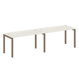 Metal System Quattro Р. ст. на 2 раб. места на П-образном м/к 50БП.СМ-2.3 Дуб наварра/Мокко металл 2800*720*750 - Фото предпросмотра