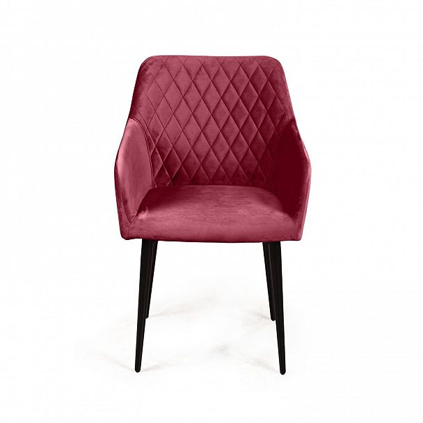 Стул с подлокотниками Robert, бархат винно-красный 16 - Вид 2