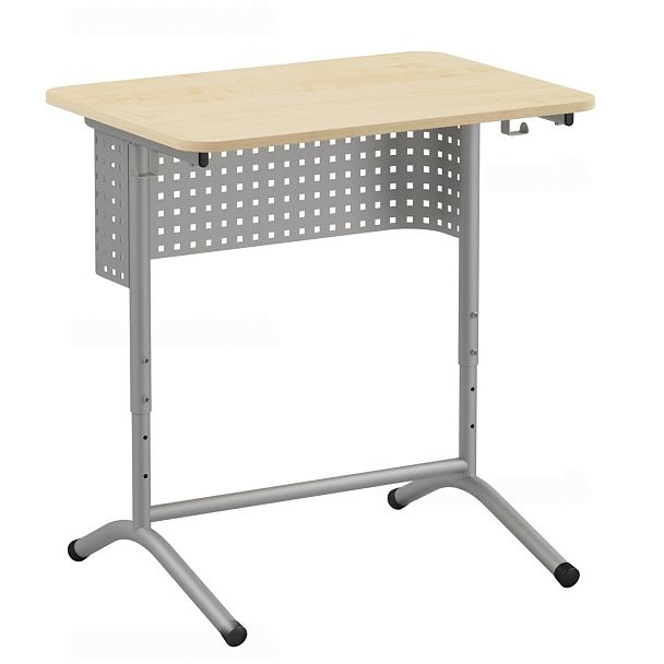 Стол ученический 103 РДП, 1-местный, регулируемый, на каркасе ДУГА с перфорацией (ЛДСП 22 мм), м/к Коричневый, Серый, Черный, гр.5-7 - Вид 6