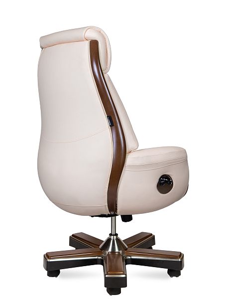 Кресло Трон / слоновая кость кожа - Вид 4