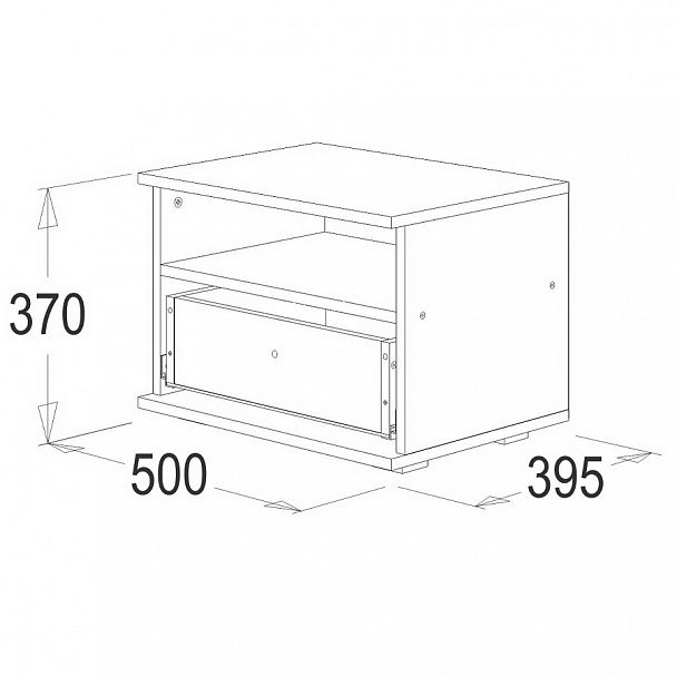 Тумба "Ольга 14" с 1 ящиком - Вид 2