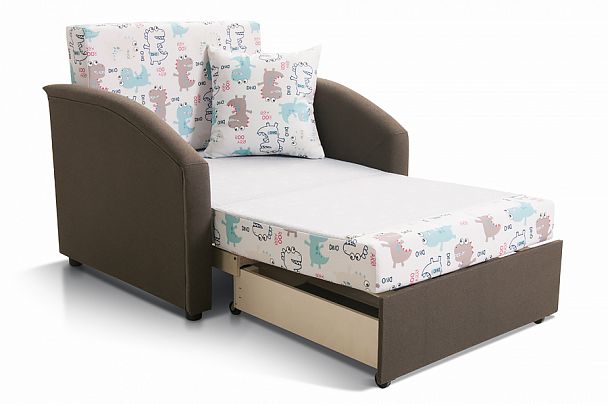 Диван "Даня" 1000 Жакард Медиум Дрим / Протекс бирюза - Вид 3