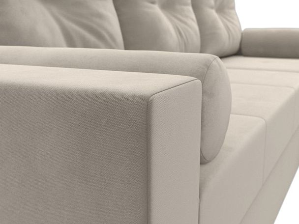 Диван угловой Верона Лайт угол правый (полностью микровельвет бежевый) - Вид 4