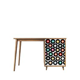 Стол рабочий Berber принт 37 с одной тумбой арт BB31/Print_37 - Фото предпросмотра