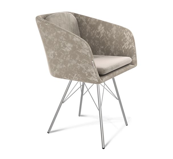 Стул Sheffilton SHT-ST43-1/S100 карамельный латте/хром лак - Вид 1