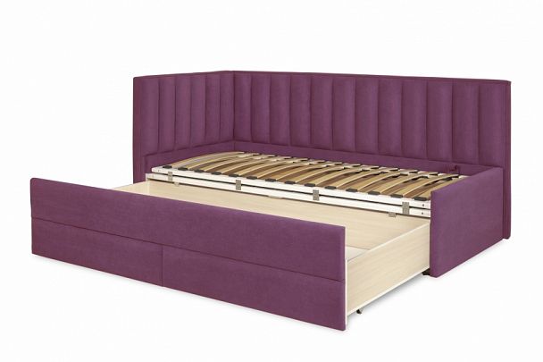 Кровать "Порше" с ящиками, темно-розовая - Вид 3