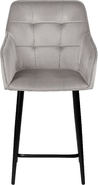 Полубарное поворотное кресло Мони К, Confetti silver/черный - Вид 3