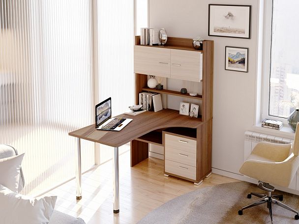 Стол компьютерный Домино СР-133 Карамель/Шамони правый - Вид 2