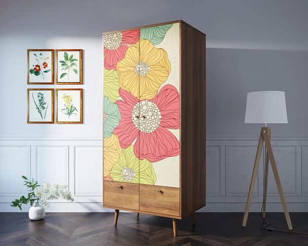 Шкаф двухстворчатый Berber принт 5 арт BB16/Print_05 - Вид 3