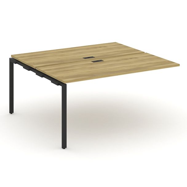 Concept Двойной наборный элемент рабочей станциии CN.DNRS-004 Дуб Винченцо/Металл Черный 1580*1480*750 - Вид 1