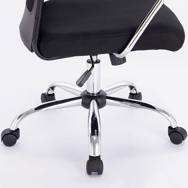 Кресло офисное BRABIX "Flight EX-540", хром, ткань TW, сетка, черное, 532515 - Вид 10