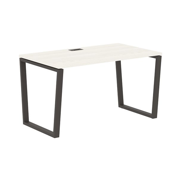 Стол прямой EVST 1380 Ясень Траун/Мокко 1360х800х750 EDIS - Вид 1