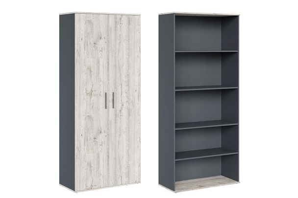 Шкаф для бумаг закрытый Zion Light 90x42x207 дуб нордик - Вид 1