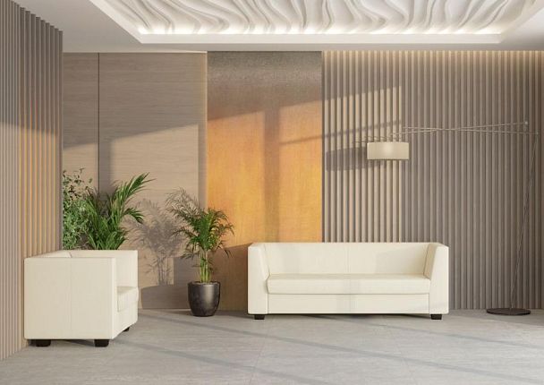 Диван 2-местный Миларго экокожа белая CN2 - Вид 2