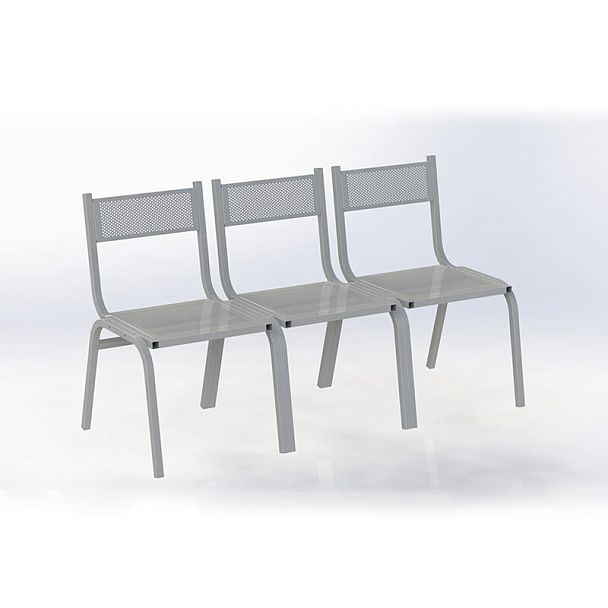 Стул перфорированный на 4-х ногах - Вид 3