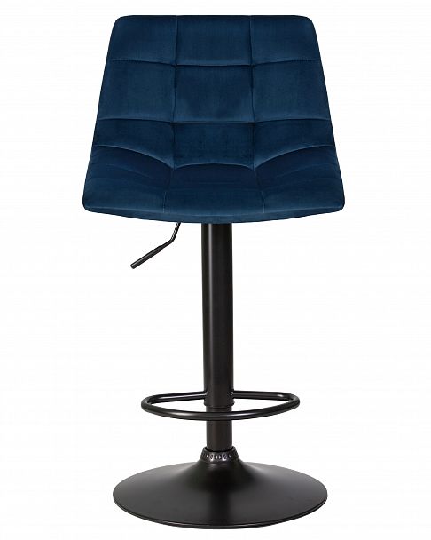 Стул барный DOBRIN TAILOR BLACK (синий велюр (MJ9-117)) - Вид 6