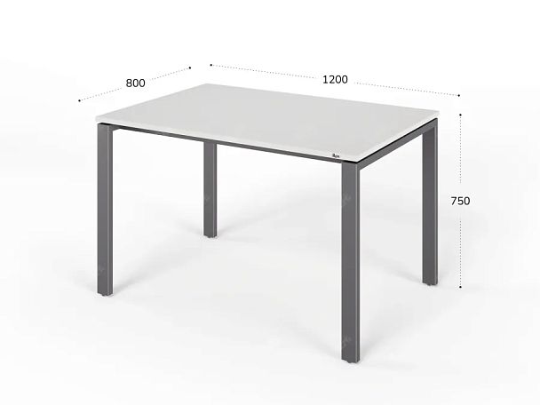 ЛАЙТ / LIGHT RLG015-12x8 Прямоугольный стол 120x80x75 Белый - Вид 2