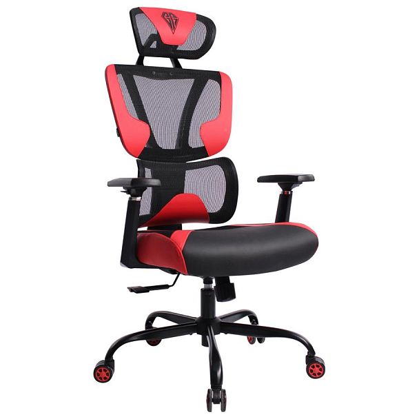 Кресло BRABIX PREMIUM "Toxin GM-520", синхромеханизм, экокожа/сетка/ткань, черное/красное, 532950 - Вид 2