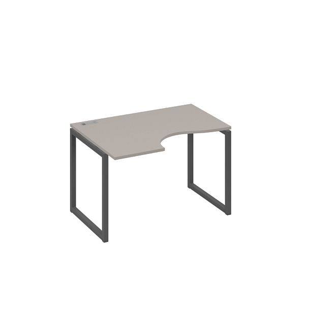 Стол эргономичный левый "Классика" на металлокаркасе QUATTRO A4 А4 Б4 041 БП мокко премиум / металлокаркас антрацит - Вид 1