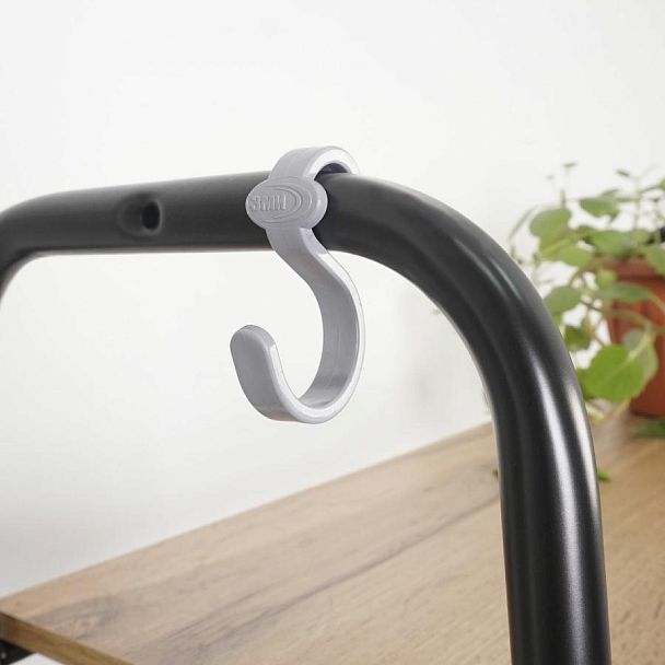 Стеллаж на металлокаркасе "Скандинавия-24", 650х385х1470 мм, 4 полки ЛДСП, черный/дуб, CТCП24 Ч - Вид 7