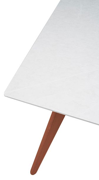 Стол Лунд 960*960 мрамор Бьянко Темный орех - Вид 5