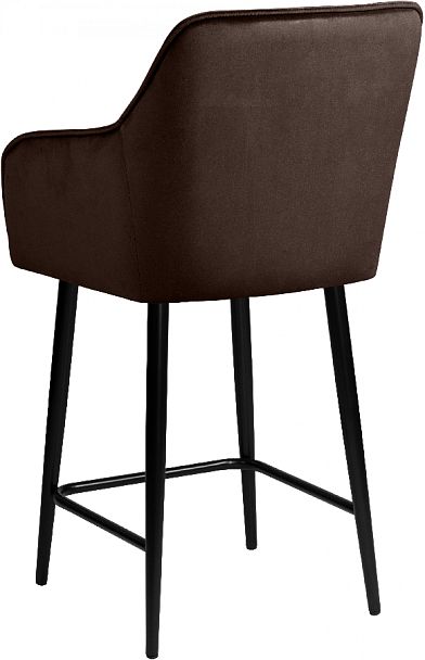 Полубарное поворотное кресло Мони К, Confetti coffee/черный - Вид 6