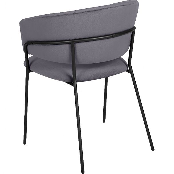 Стул кухонный Даксон серый велюр/черный - Вид 5