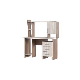 СТОЛ КОМПЬЮТЕРНЫЙ №5 (1,2х1,42х0,67) шимо темный/шимо светлый - Фото предпросмотра