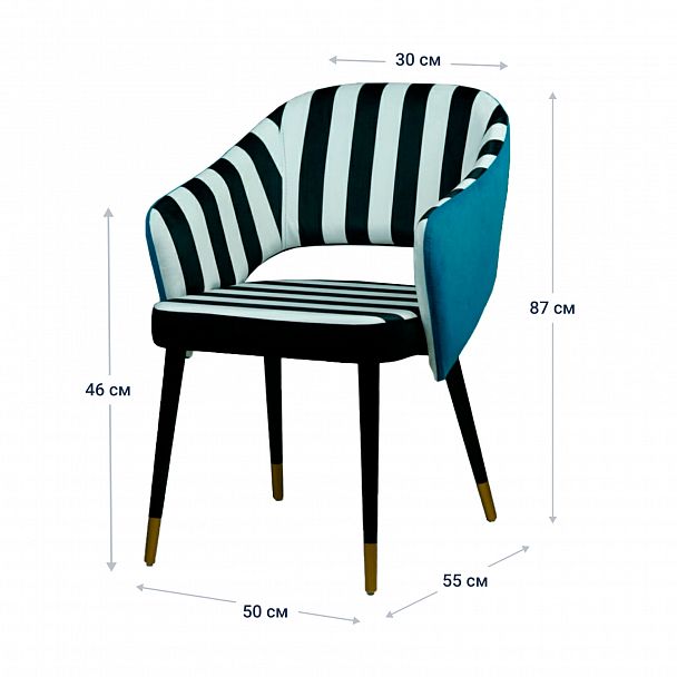 Стул Fly, комбинированный велюр, ножки бук - Вид 8